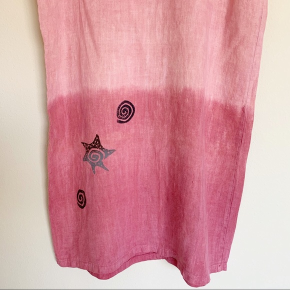 Linen Tie Dye Maxi Dress - Picture 3 of 16